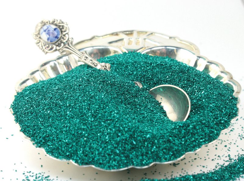 Green, Emerald Green Glass Glitter - 311-9-008