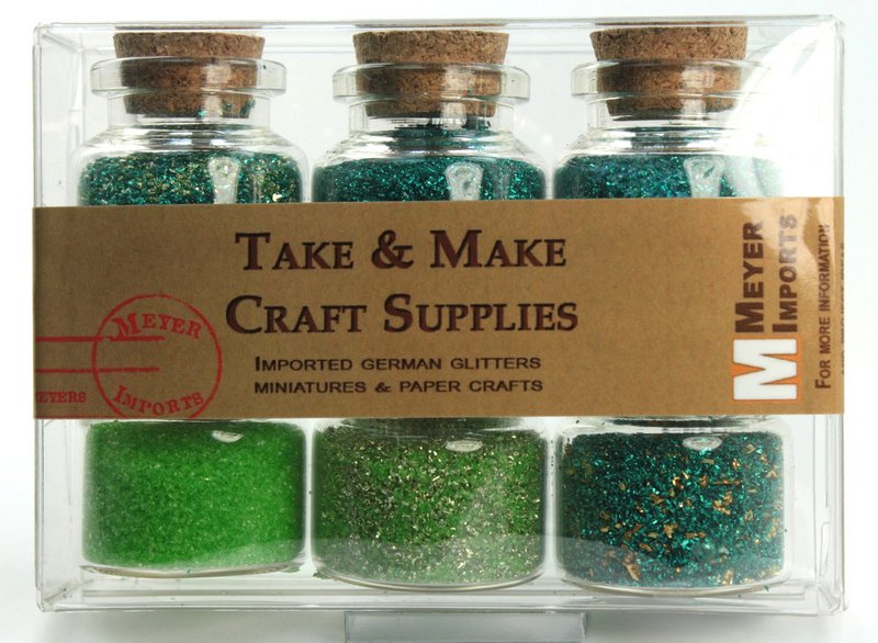 Green Medleys Set  of Corked Jars - 311-M-0603