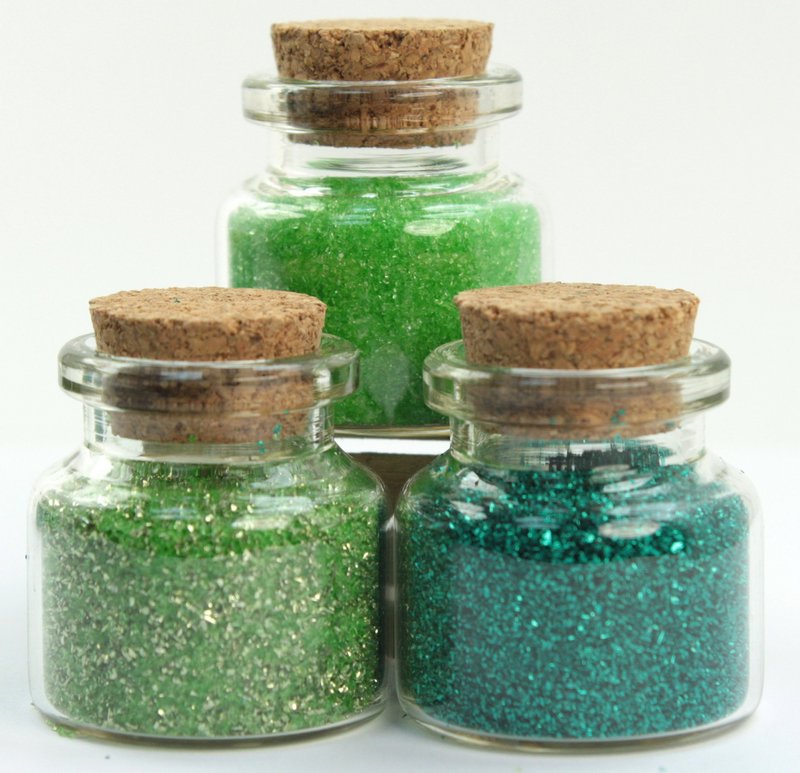 Green Medleys Set  of Corked Jars - 311-M-0603