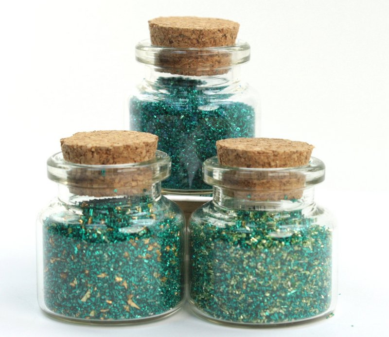 Green Medleys Set  of Corked Jars - 311-M-0603