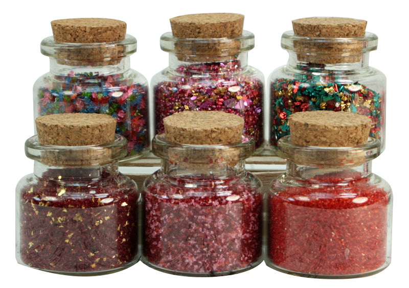 Medley Glitters Set of Corked Jars - 311-M-0605