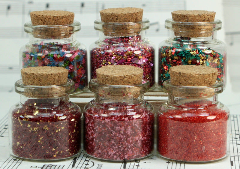 Medley Glitters Set of Corked Jars - 311-M-0605