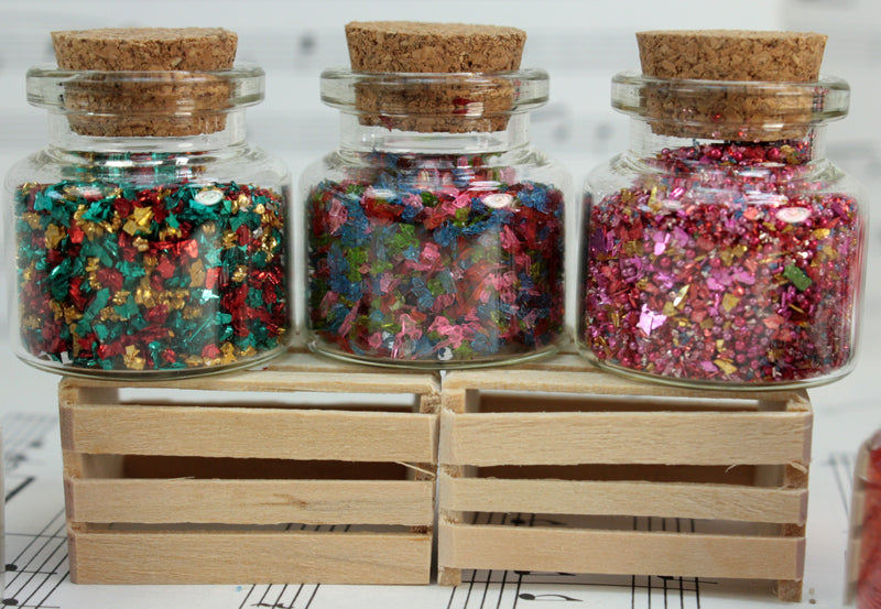 Medley Glitters Set of Corked Jars - 311-M-0605