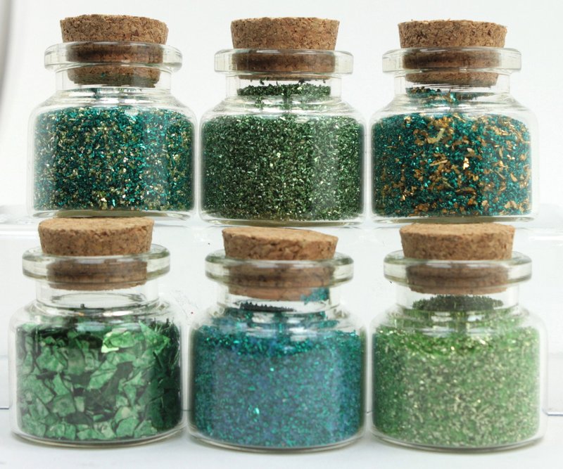 Green - Spring Green - Set of Glitter  - 311-M-0620