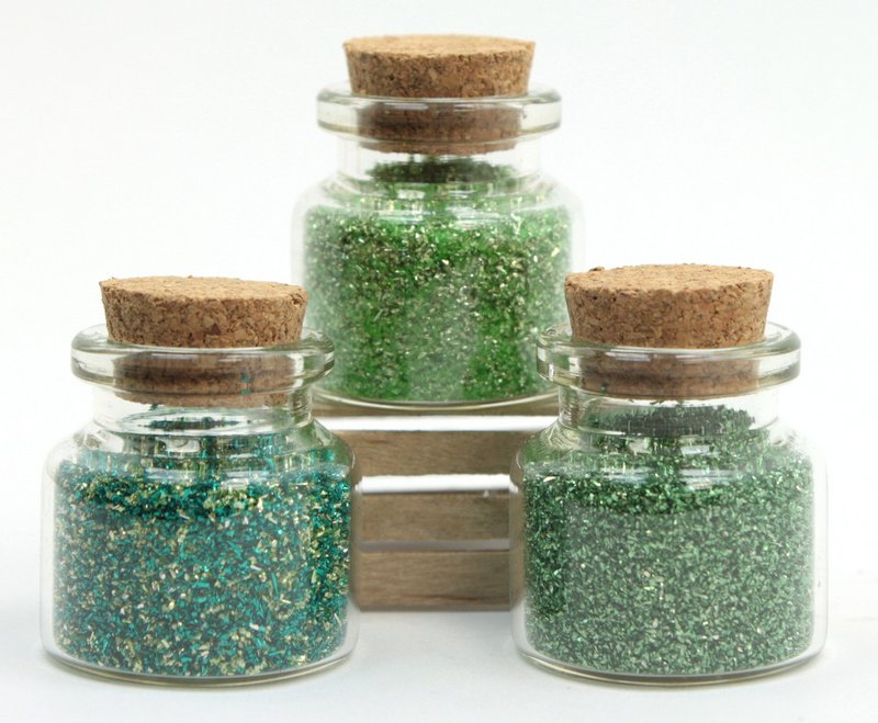 Green - Spring Green - Set of Glitter  - 311-M-0620