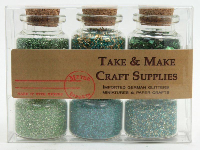 Green - Spring Green - Set of Glitter  - 311-M-0620