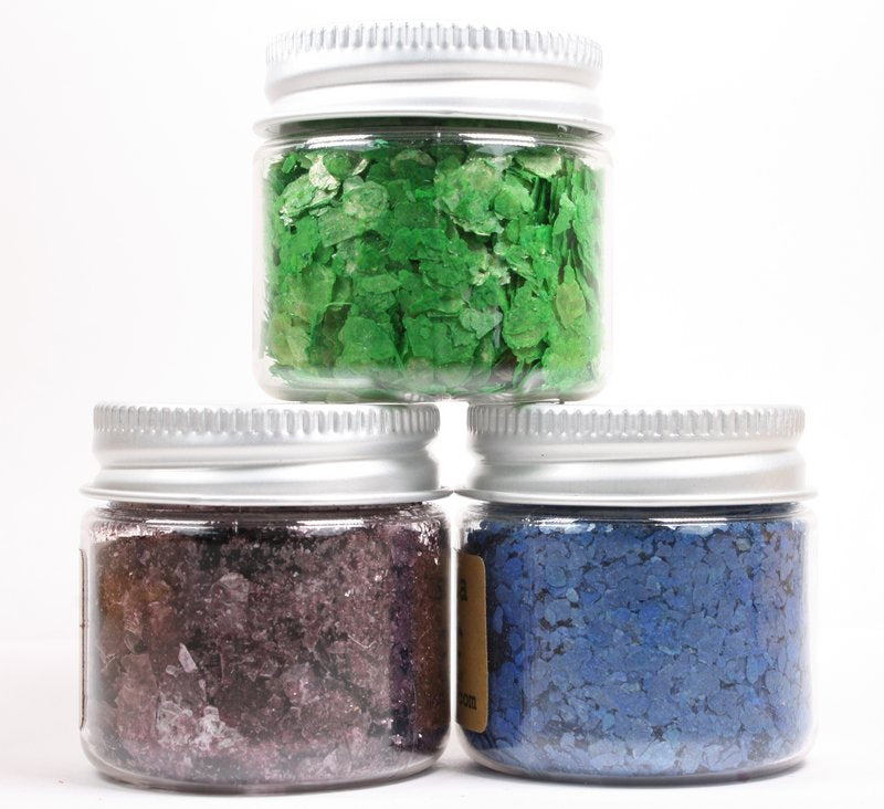 * Deep Blue, Purple, Light Green - Mica Flakes  - 311-M-0701