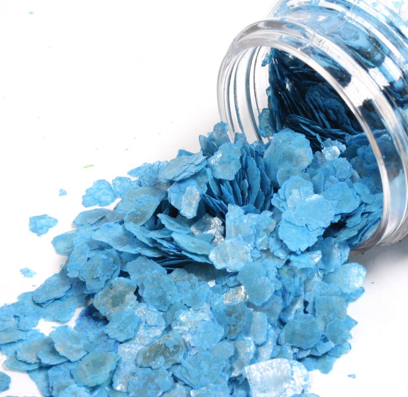 * Light Blue, Bright Green, Deep Blue - Mica Flakes - 311-M-0703