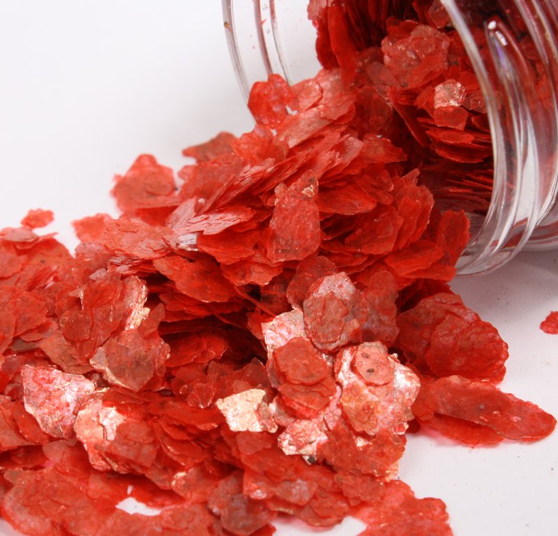 * Bright Red, Slate Gray, Nutmeg Brown Mica Flakes - 311-M-0704