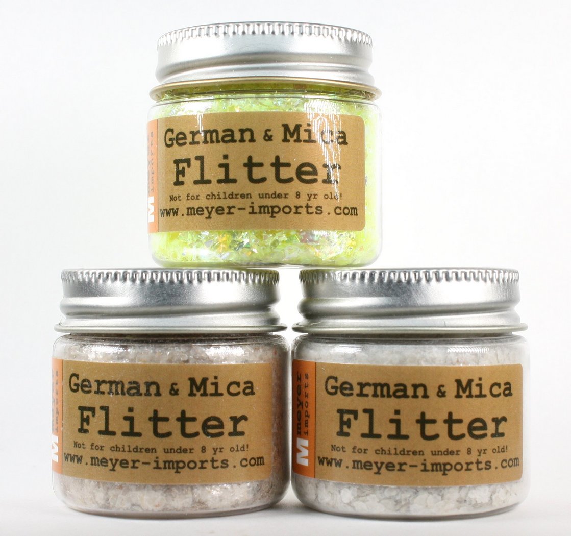 * Mica & Ice Flakes Set of 3- White, Tan, Buttercup - 311-M-0708