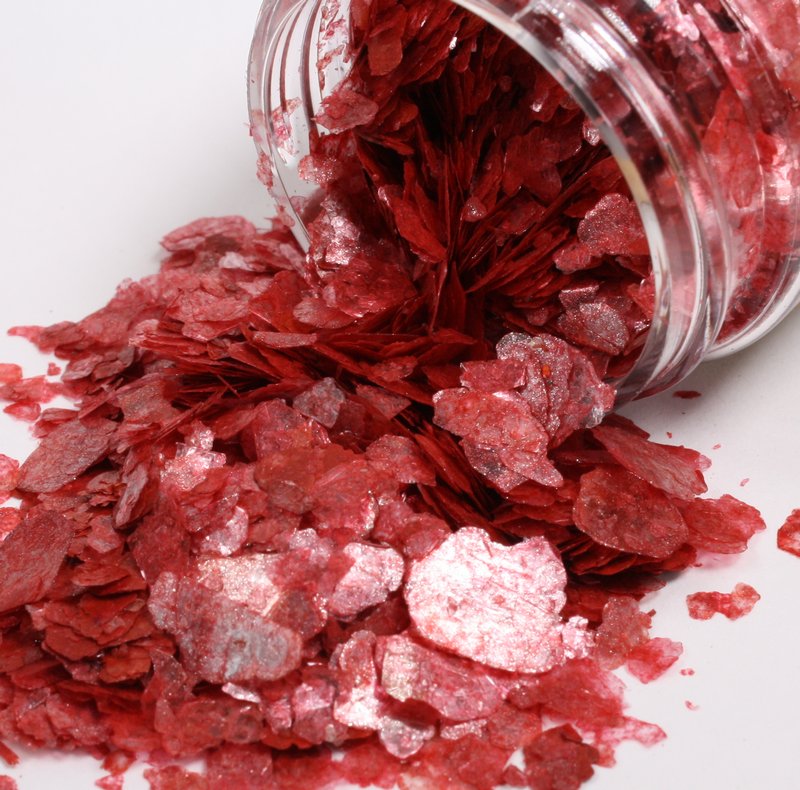 * Pink, Red Cinnabar, Bright Red - Mica Flakes - 311-M-0710