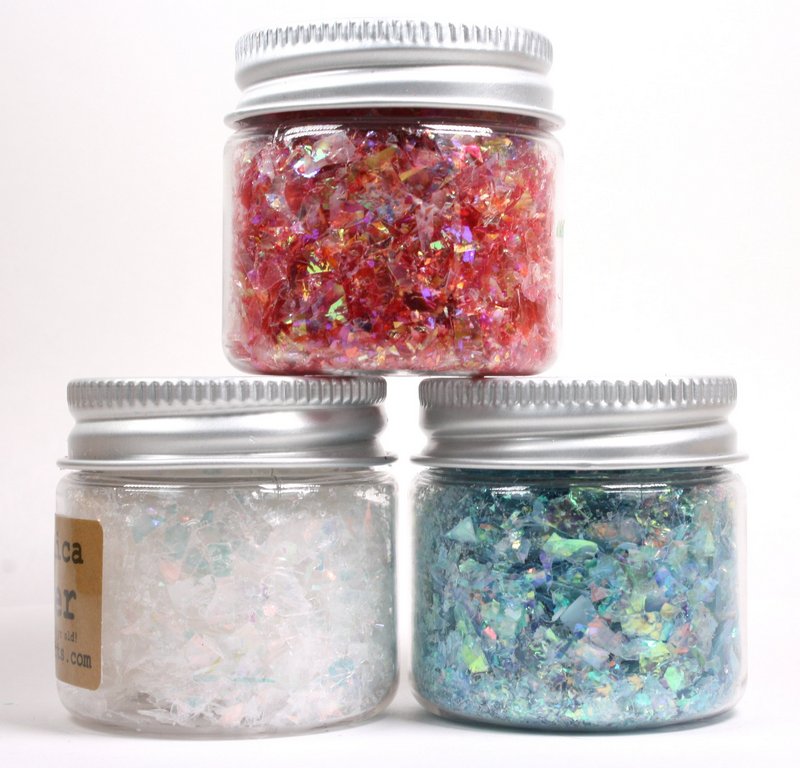 * Red, Blue, White Iridescent Ice Flakes - 311-M-0715