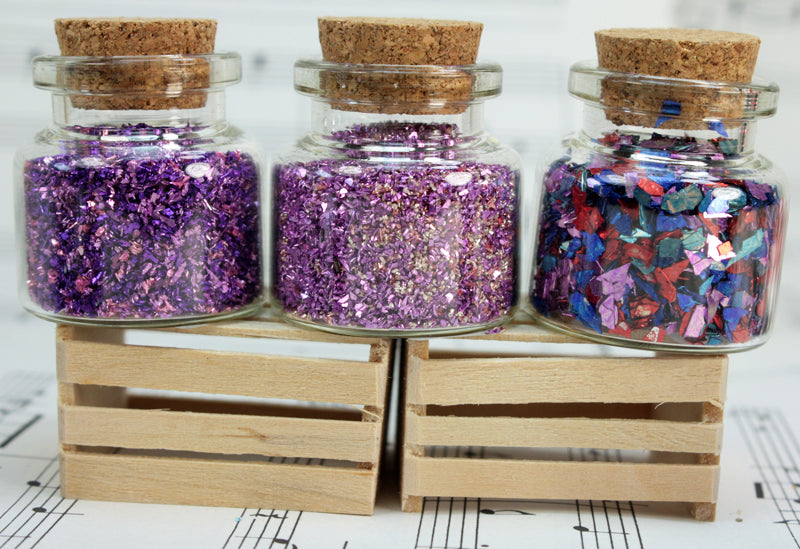 Purple Set of Corked Jars - 311-M-0606