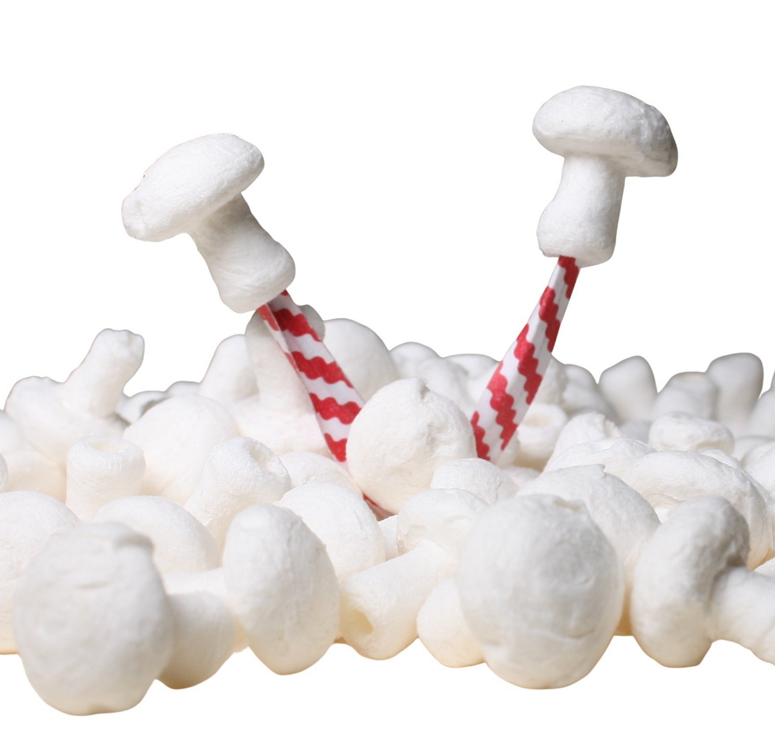 Mushrooms - Small - 1/2" Spun Cotton - Set of 10 - 703-2140