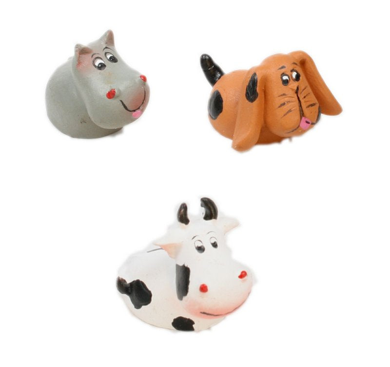 Dog, Cow, Hippo - 1" Wacky Animals - 804-3750