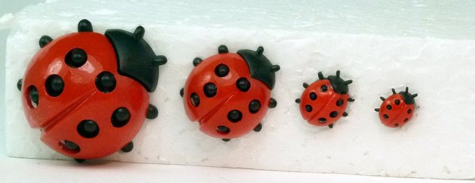 Geman Ladybugs - Extra Large - 203-3-063 - 6 Piece Set