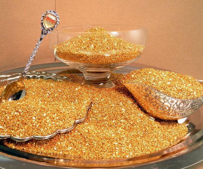 Chunky Gold Glass Glitter -  70 Grit