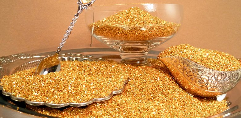 Chunky Gold Glass Glitter -  70 Grit