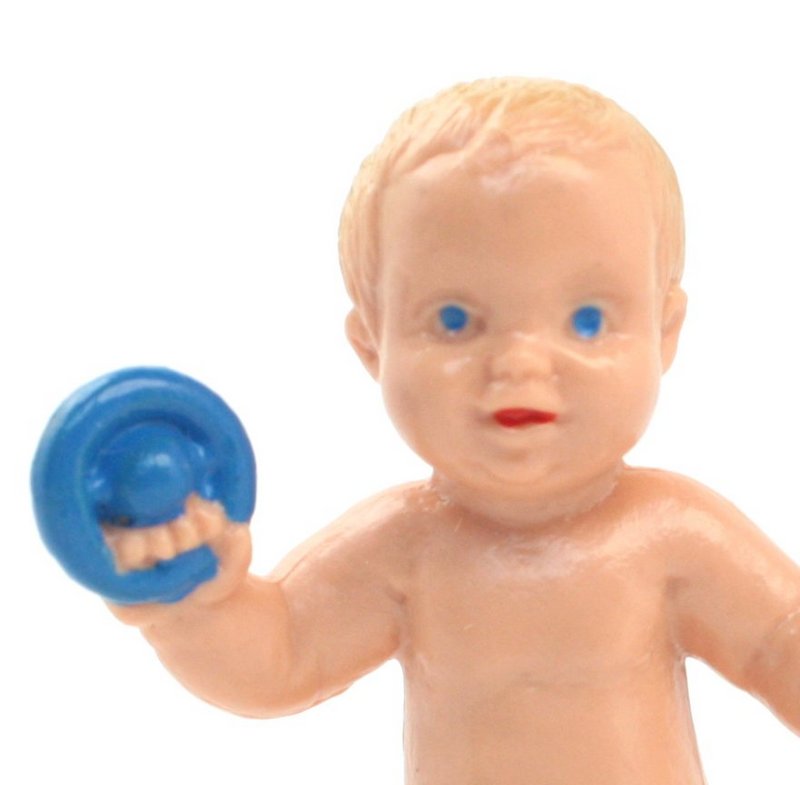 Bully Babies - Blue Rattle -  Set of 4 - German - IV3-2561