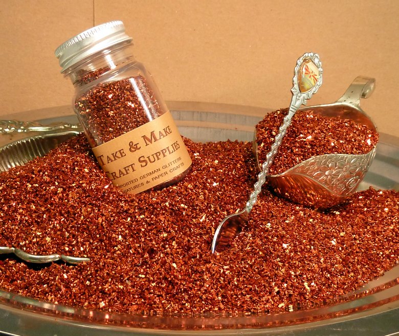 Chunky Light Brown Glass Glitter -  70 Grit