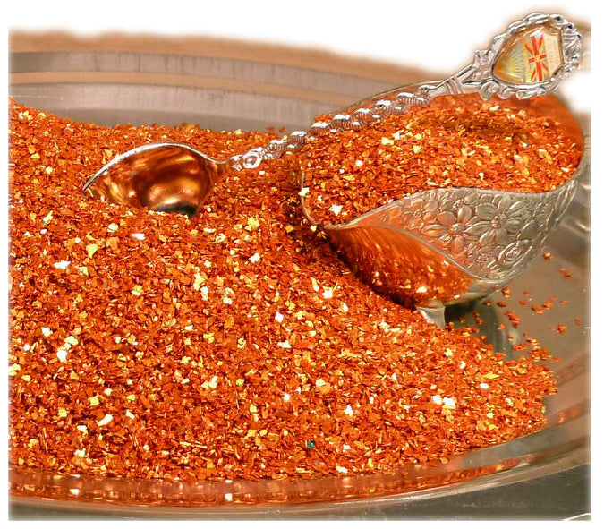 Chunky Orange Glass Glitter -  70 Grit