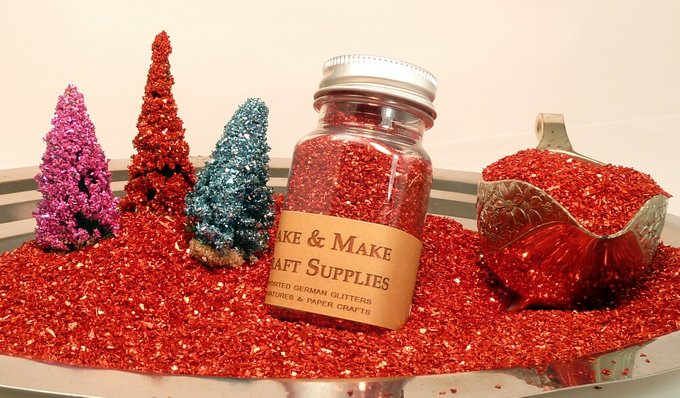 Chunky Red Glass Glitter -  70 Grit