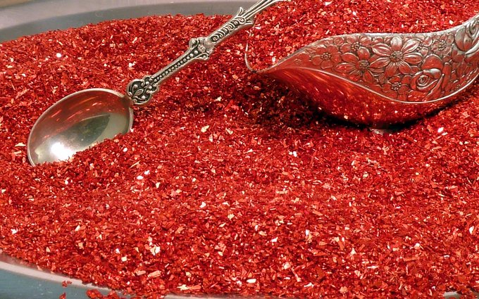 Chunky Red Glass Glitter -  70 Grit