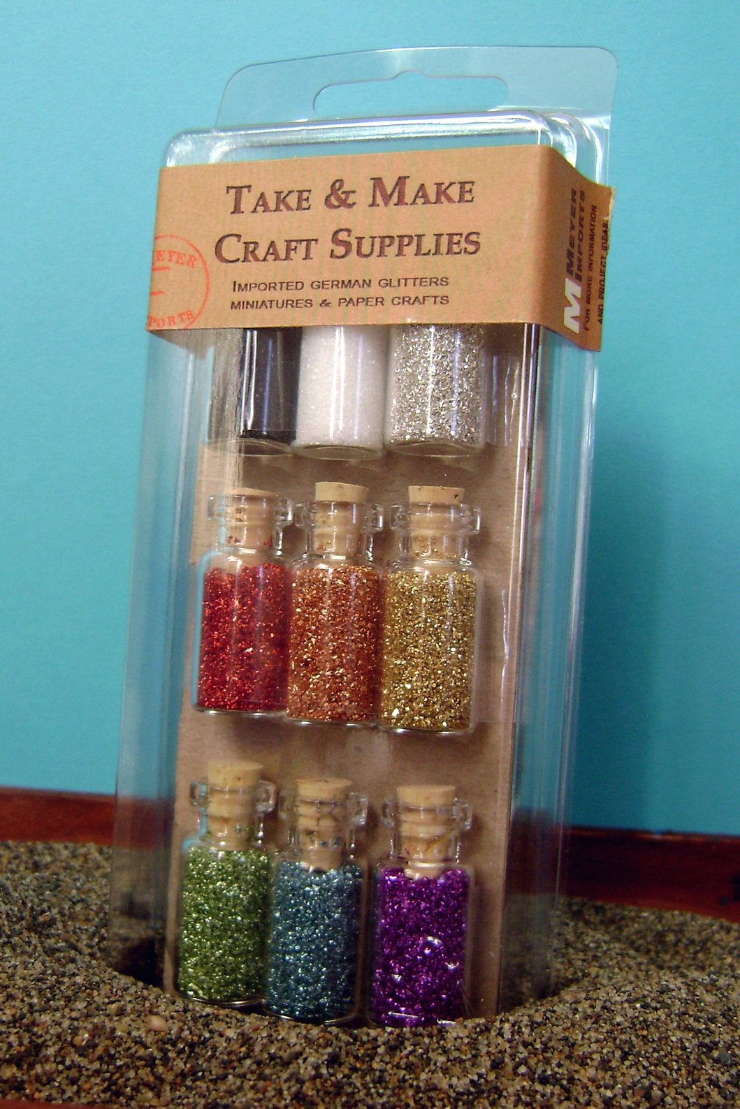 Glass Glitter Rainbow Bottle Set  #311-0914