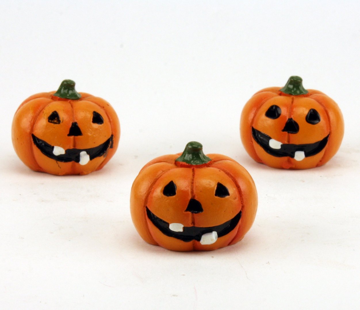 Jack-O-Lantern Pumpkins- 1" Dia. - Set of 3 - XC-1208