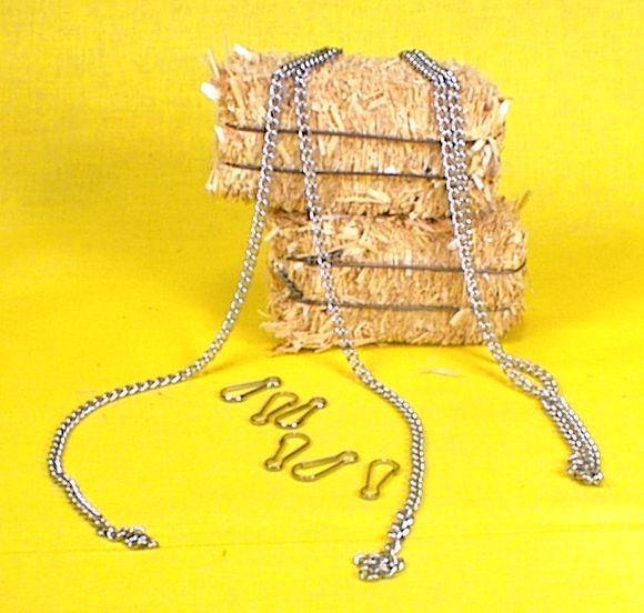 Cargo-To-Go: 1 Yard Nickle Plated Chain w/ hooks - 101-0813