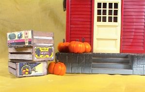 Cargo-To-Go: Vintage Fruit Crates and Pumpkin Set - 101-0914