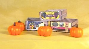 Cargo-To-Go: Vintage Fruit Crates and Pumpkin Set - 101-0914