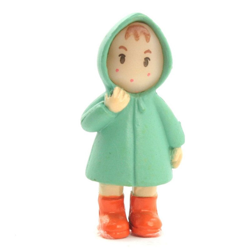 Girl - Wearing Raincoat - 1 1/4" Tall - 207-1208