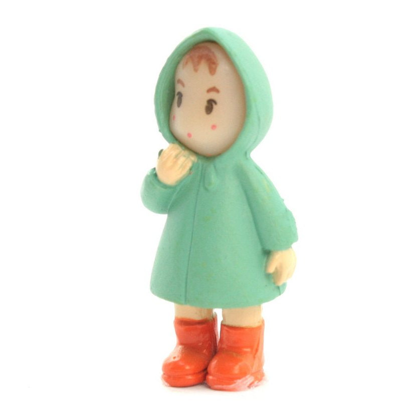 Girl - Wearing Raincoat - 1 1/4" Tall - 207-1208