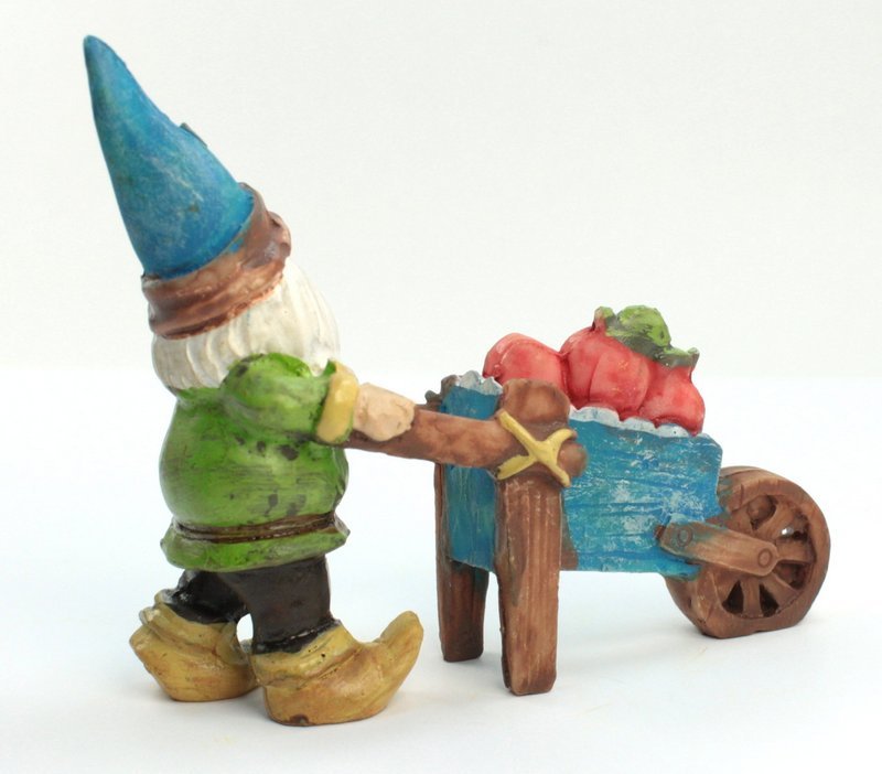 Forest Gnome Elf - Wheelbarrow - 2"  - 207-6086