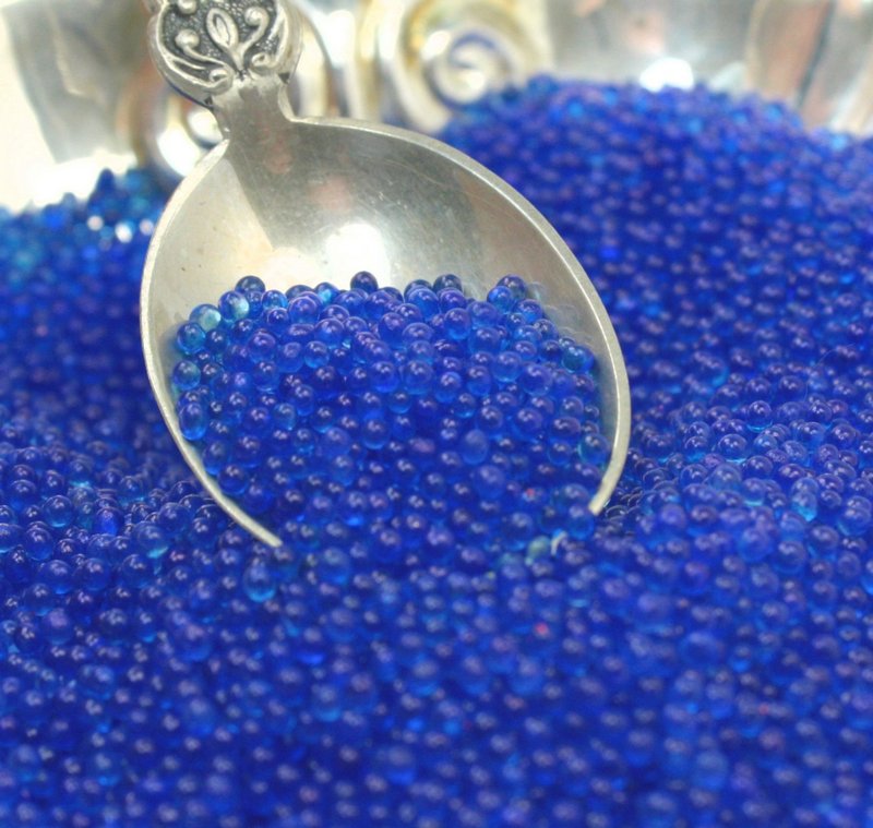 Clear Dark Blue Deco Beads (311-3021)