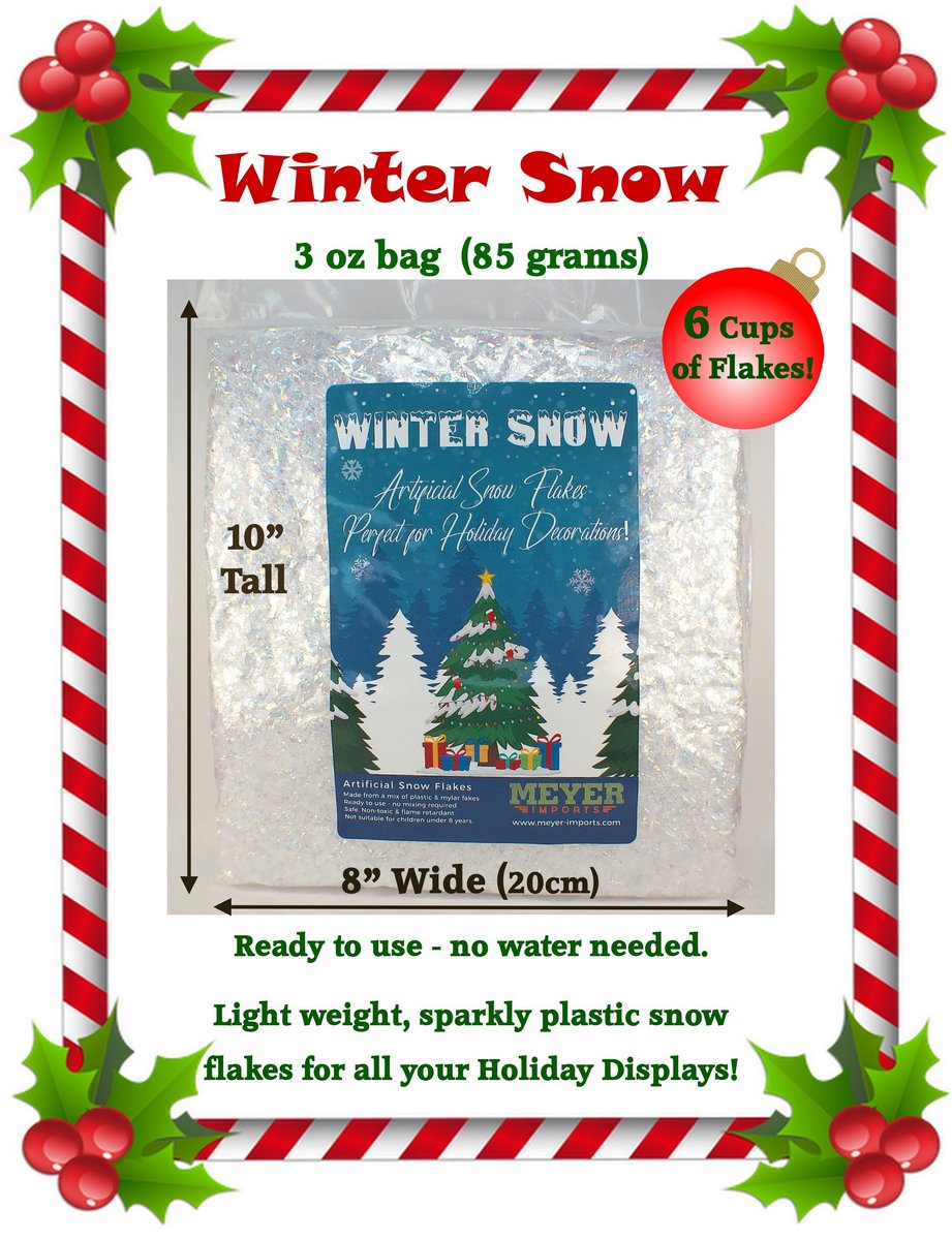 Holiday Snow Flakes for Winter Displays - 3oz Bag - 311-4396