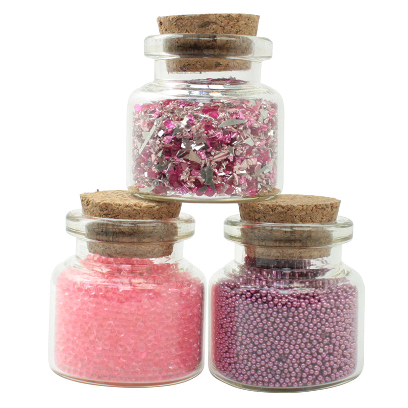 Pink Set of Glitter & Beads - 311-M-0607