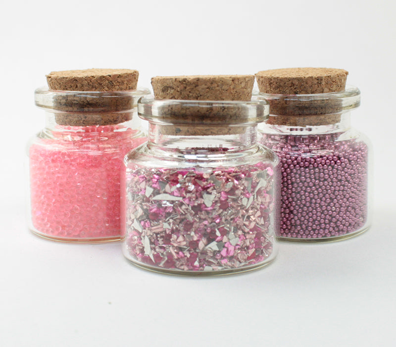 Pink Set of Glitter & Beads - 311-M-0607