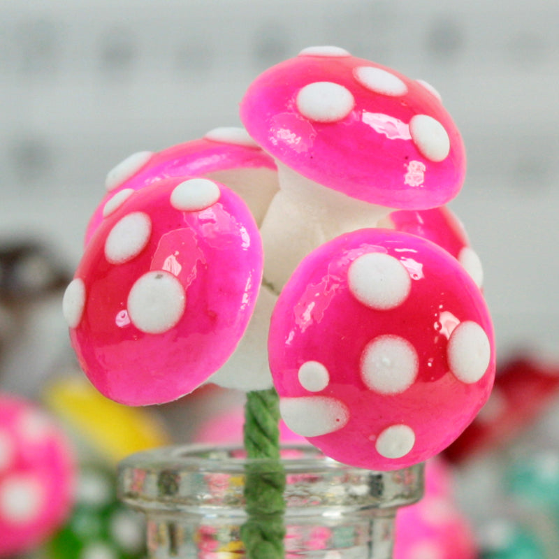 Pink - Large Cotton Mushrooms -  6-001-1P