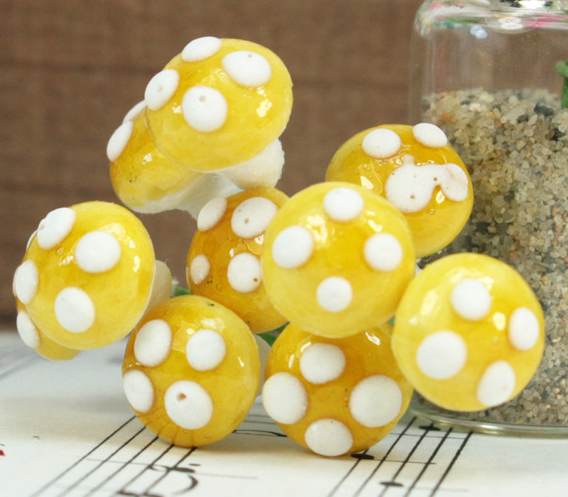 Golden Yellow - Small Cotton Mushrooms -  6-002-1Y