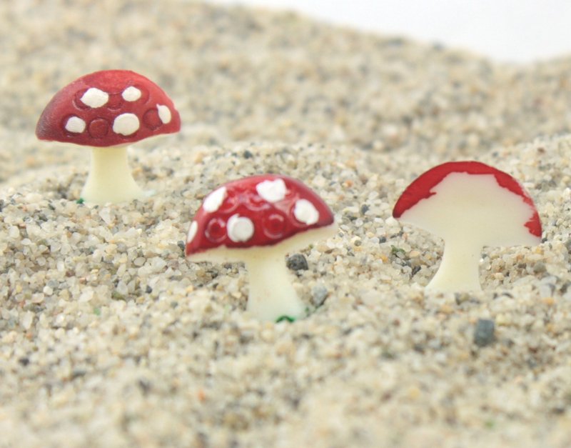 Vintage Mushroom Miniatures - German  - 12 pcs - IV3-2523