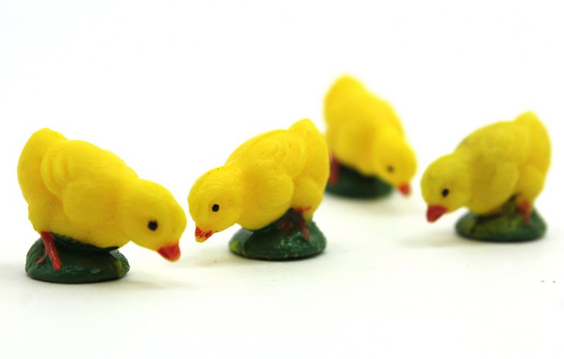 Chicks - Vintage Hand Painted - Set of 8 -  IV3-2582