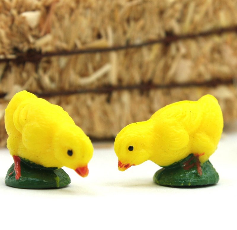 Chicks - Vintage Hand Painted - Set of 8 -  IV3-2582